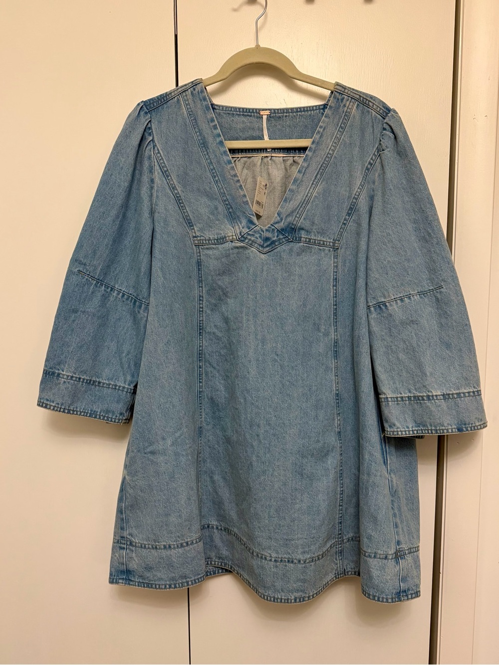 Free People Goldie Denim Mini Dress NWT